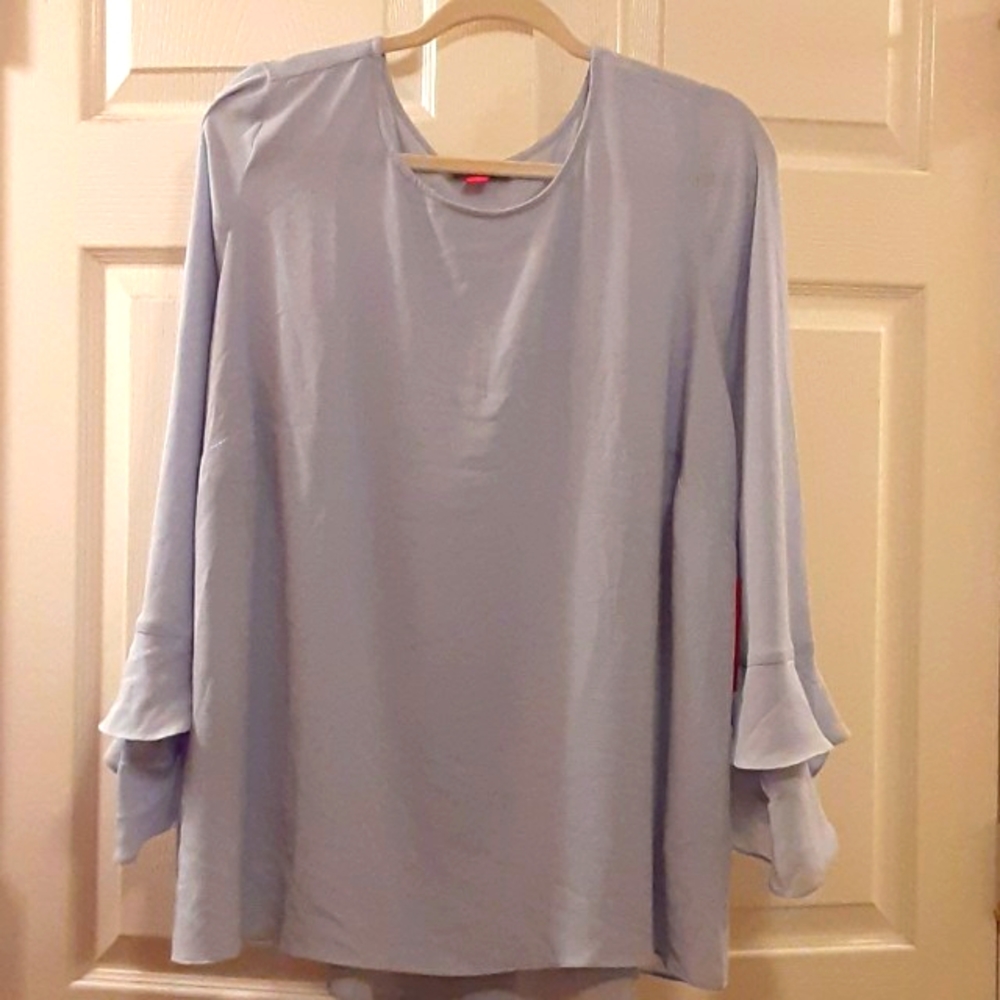 Vince Camuto light blue top with 3/4 sleeves